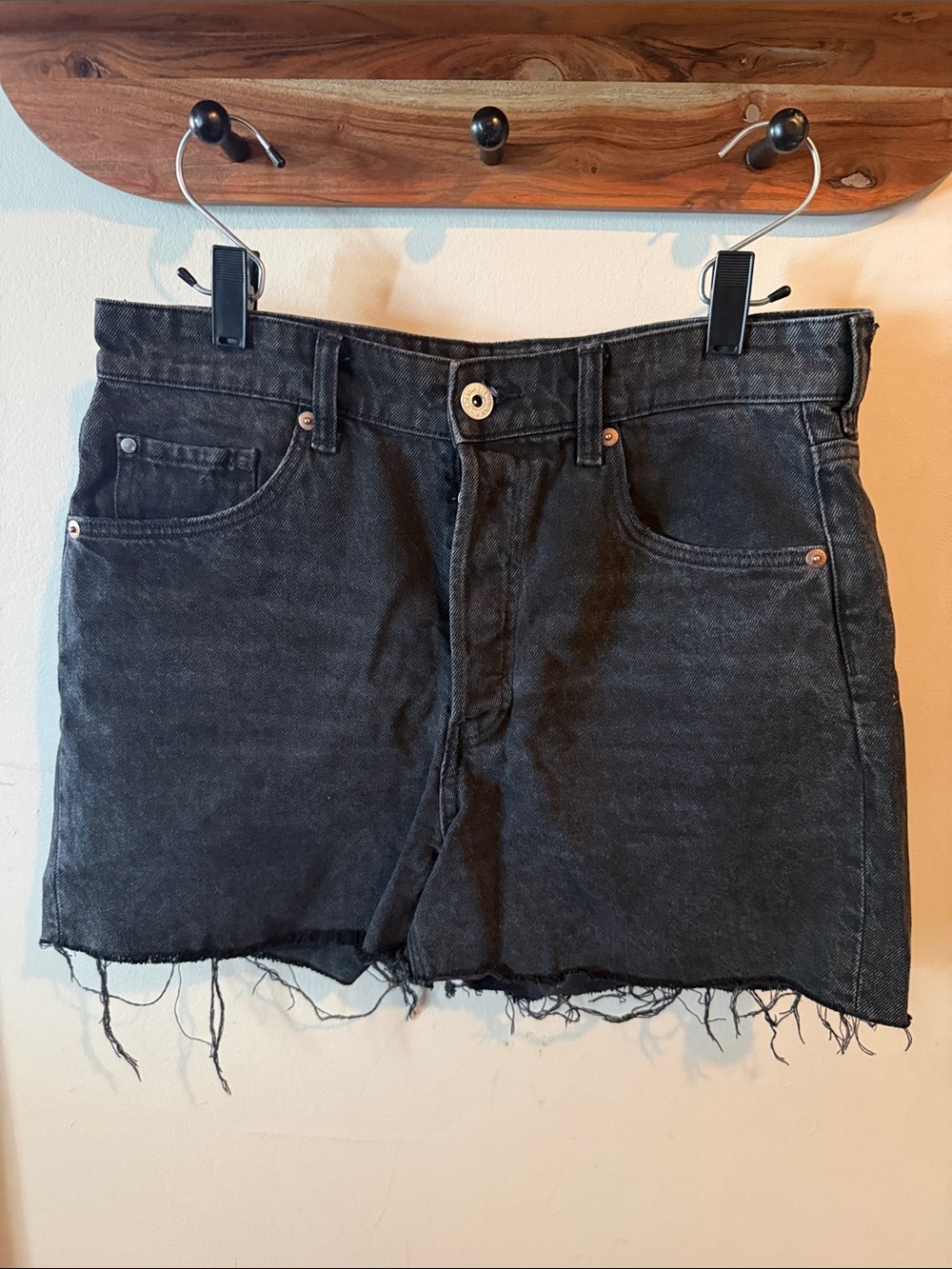 H&M Black Denim Jean Shorts